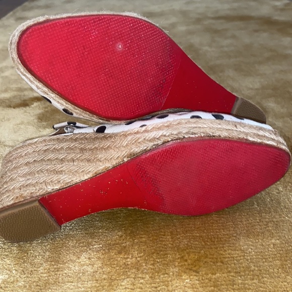 Christian Louboutin Canvas Wedge - Picture 4 of 5